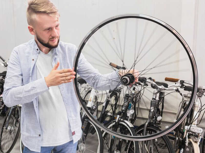 Đo chính xác kích thước bánh xe đạp