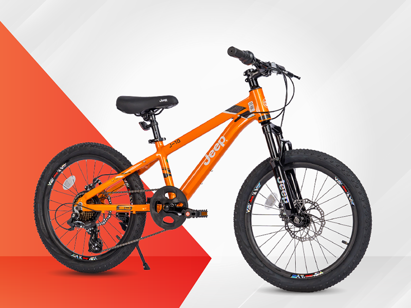 Xe đạp địa hình trẻ em được trang bị phuộc nhúng êm ái, an toàn sử dụng