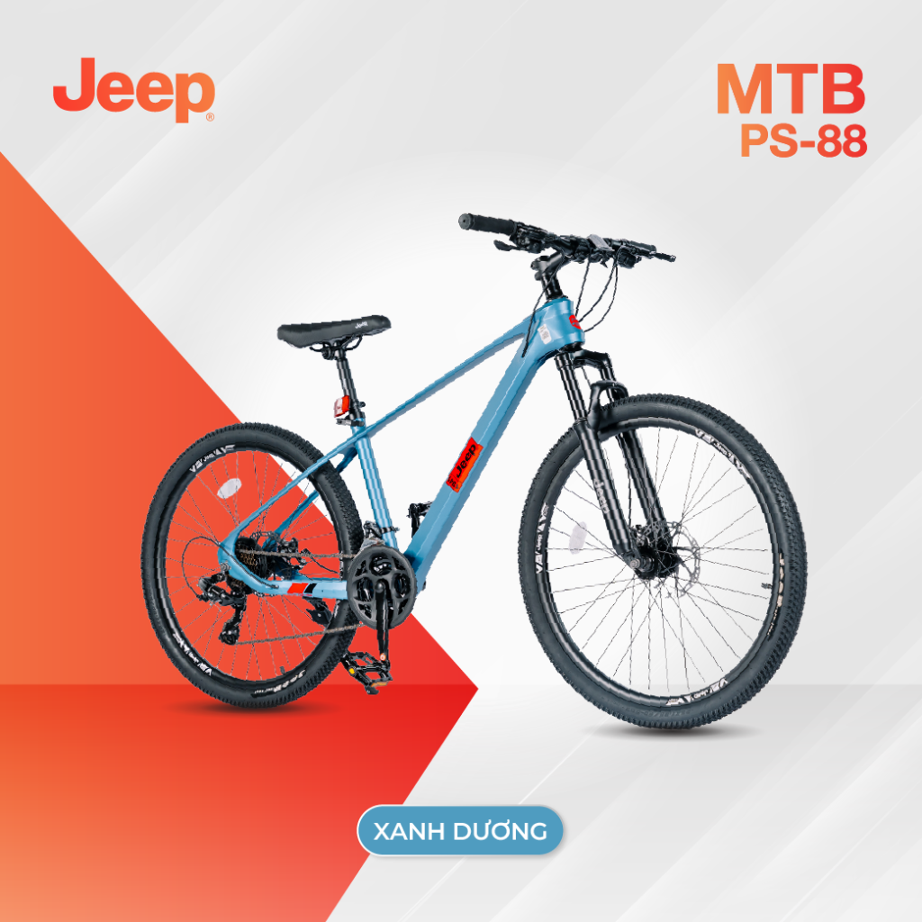 Xe đạp địa hình JEEP MTB PS-88 - Phanh đĩa cơ, Bánh 26 inch - 2024