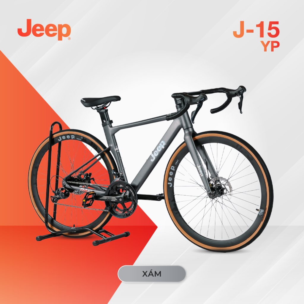 Xe đạp đường trường JEEP J15 - Phanh đĩa dầu, Bánh 700C - 2024