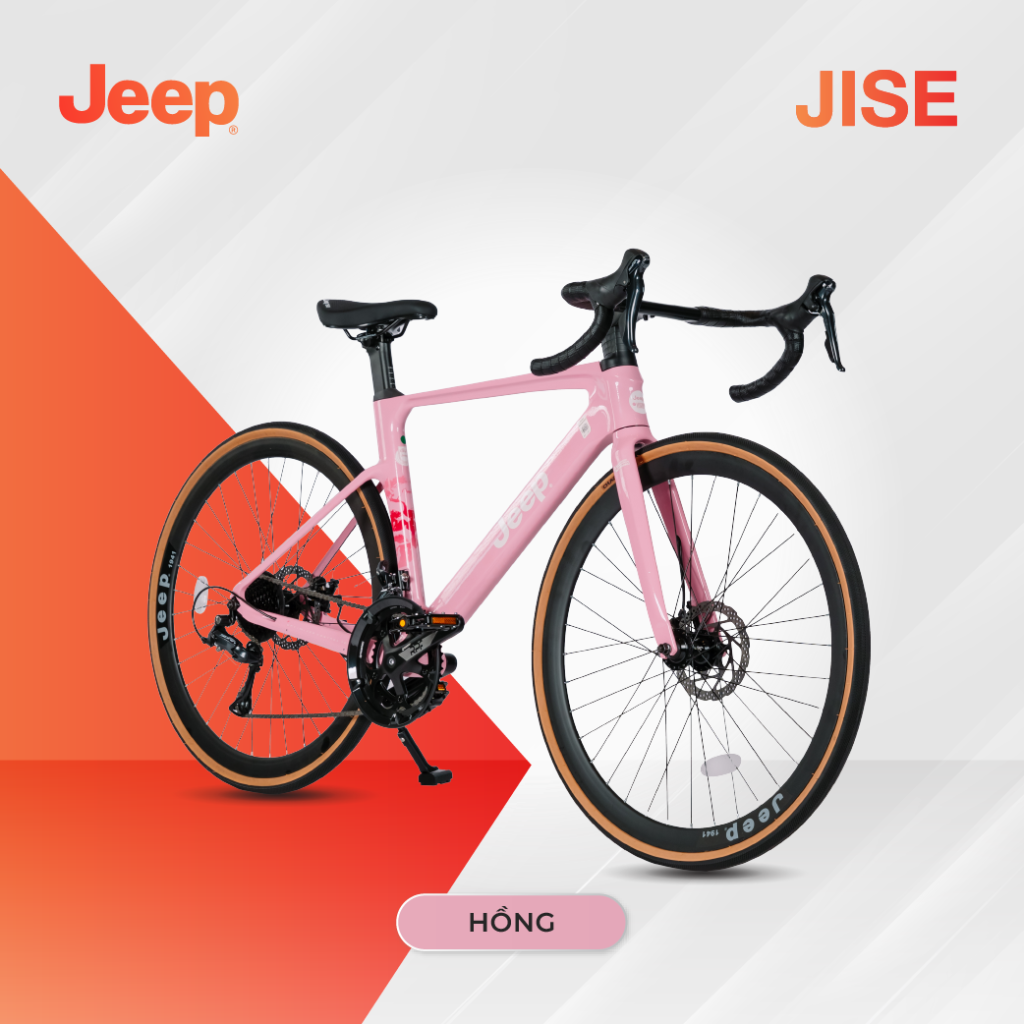 Xe đạp đường trường JEEP JISE - Phanh đĩa cơ, Bánh 700C - 2024