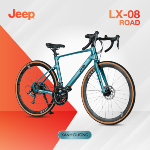 Xe đạp đường trường JEEP LX-08 ROAD - Phanh đĩa cơ, Bánh 700C - 2024